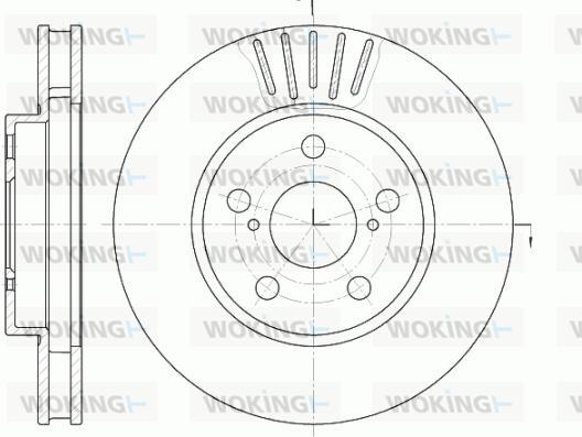 Woking D6541.10 - Тормозной диск autospares.lv