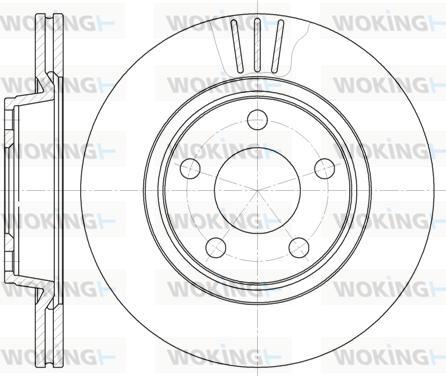 Woking D6548.10 - Тормозной диск autospares.lv