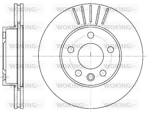 Woking D6551.10 - Тормозной диск autospares.lv