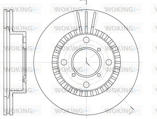 Woking D6553.10 - Тормозной диск autospares.lv