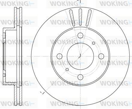 Woking D6557.10 - Тормозной диск autospares.lv