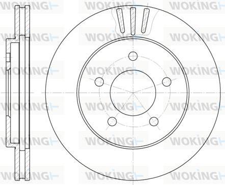 Woking D6564.10 - Тормозной диск autospares.lv