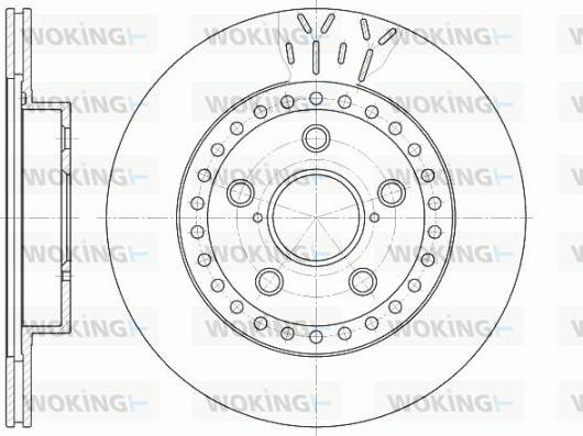 Woking D6561.10 - Тормозной диск autospares.lv