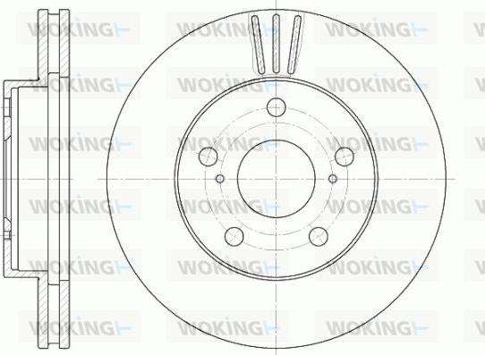 Woking D6580.10 - Тормозной диск autospares.lv