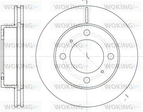 Woking D6539.10 - Тормозной диск autospares.lv