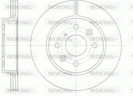 Woking D6523.10 - Тормозной диск autospares.lv