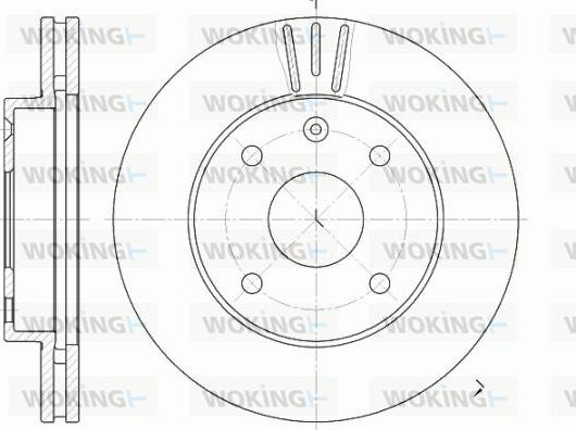 Woking D6656.10 - Тормозной диск autospares.lv