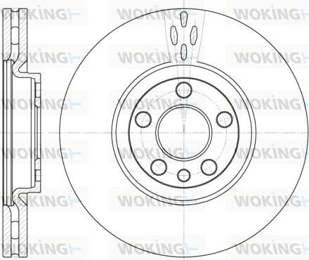 Woking D6658.10 - Тормозной диск autospares.lv