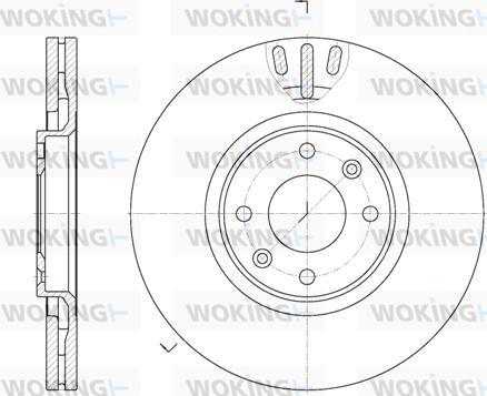 Woking D6657.10 - Тормозной диск autospares.lv