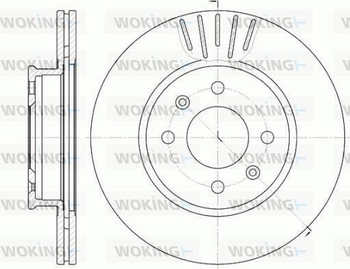 Woking D6666.10 - Тормозной диск autospares.lv