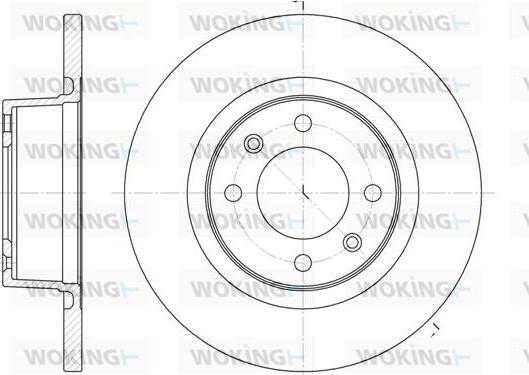 Woking D6605.00 - Тормозной диск autospares.lv