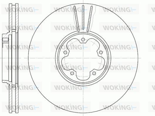 Woking D6608.10 - Тормозной диск autospares.lv