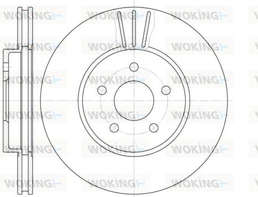 Woking D6607.10 - Тормозной диск autospares.lv