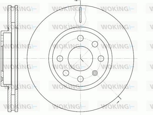 Woking D6611.10 - Тормозной диск autospares.lv