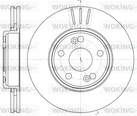 Woking D6622.10 - Тормозной диск autospares.lv