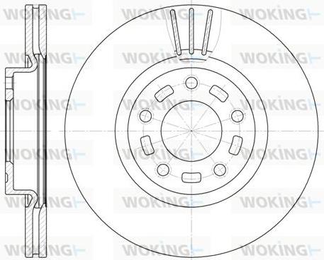 Woking D6672.10 - Тормозной диск autospares.lv