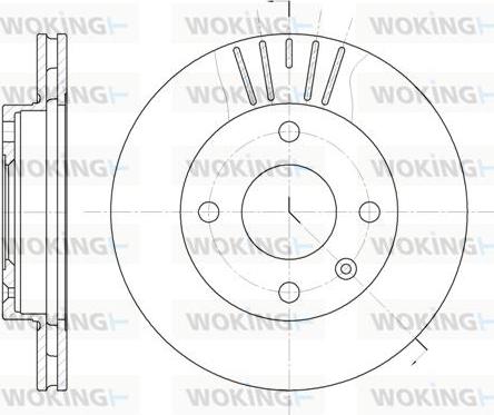 Woking D6096.10 - Тормозной диск autospares.lv