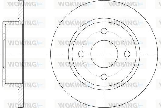 Woking D6047.00 - Тормозной диск autospares.lv