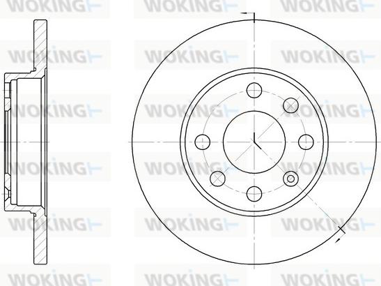 Woking D6059.00 - Тормозной диск autospares.lv