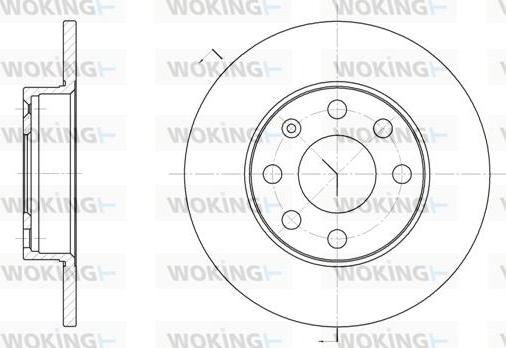 Woking D6057.00 - Тормозной диск autospares.lv