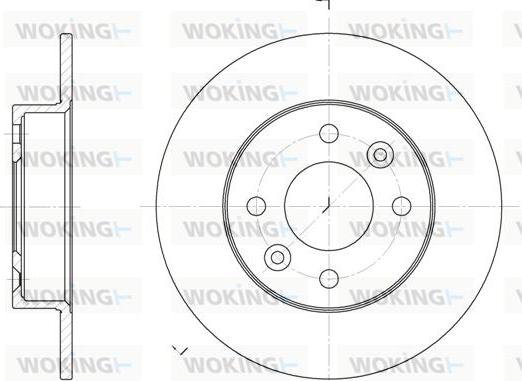 Woking D6066.00 - Тормозной диск autospares.lv