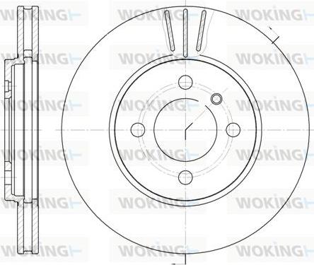 Woking D6062.10 - Тормозной диск autospares.lv