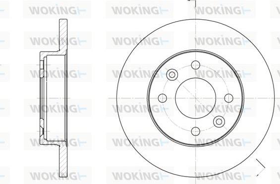 Woking D6067.00 - Тормозной диск autospares.lv