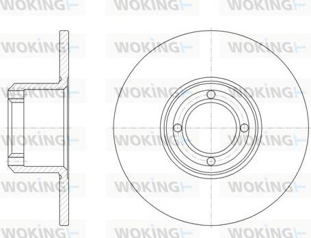 Woking D6008.00 - Тормозной диск autospares.lv