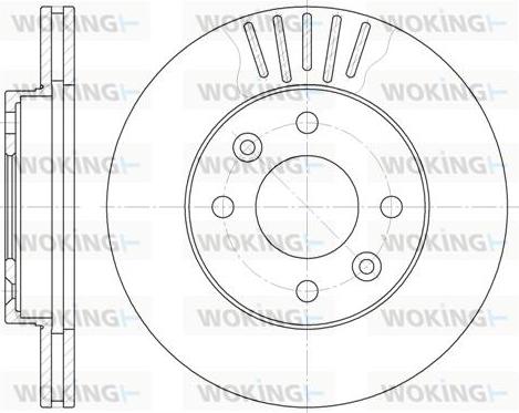 Woking D6080.10 - Тормозной диск autospares.lv