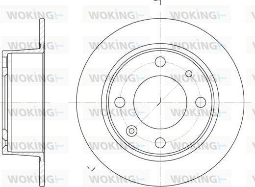Woking D6021.00 - Тормозной диск autospares.lv