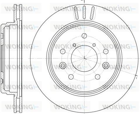 Woking D61998.10 - Тормозной диск autospares.lv