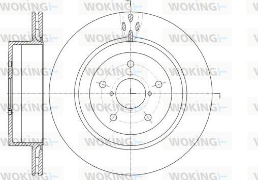 Woking D61956.10 - Тормозной диск autospares.lv