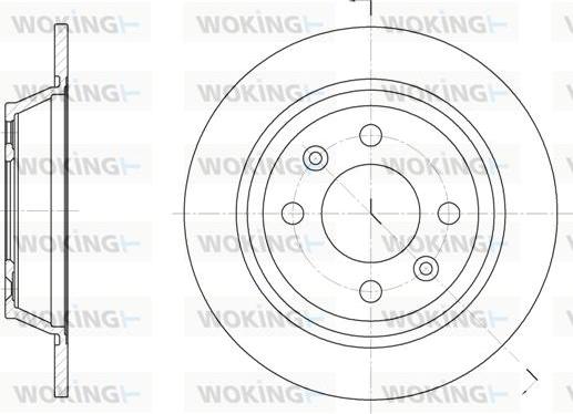 Woking D6195.00 - Тормозной диск autospares.lv