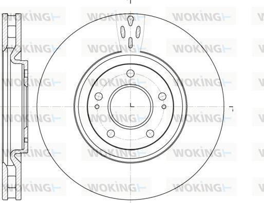 Woking D61957.10 - Тормозной диск autospares.lv