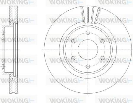 Woking D61963.10 - Тормозной диск autospares.lv