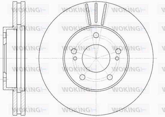 Woking D61935.10 - Тормозной диск autospares.lv