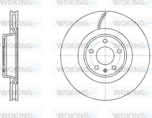 Woking D61970.10 - Тормозной диск autospares.lv