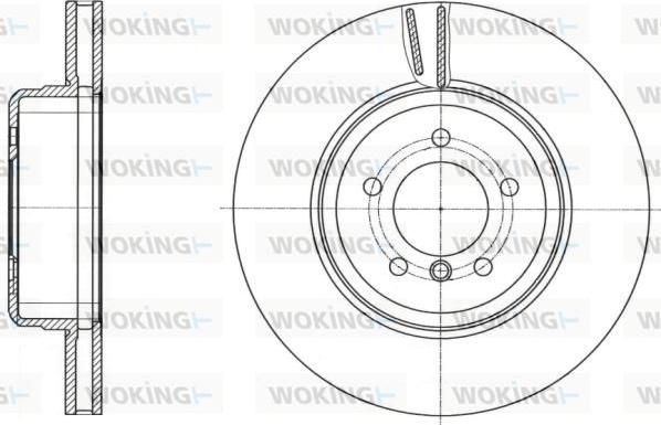 Woking D61491.10 - Тормозной диск autospares.lv