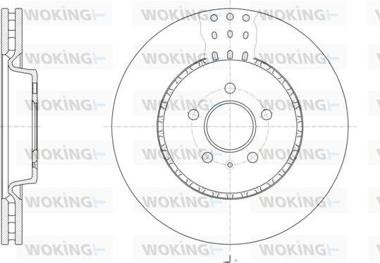 Woking D61493.10 - Тормозной диск autospares.lv