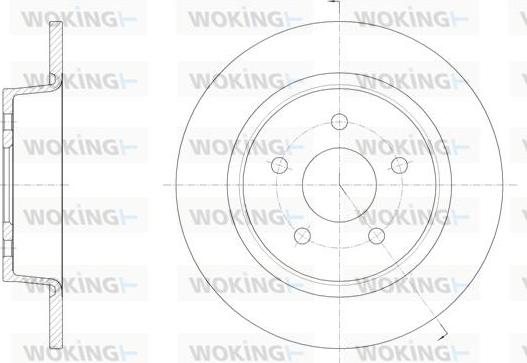Woking D61459.00 - Тормозной диск autospares.lv
