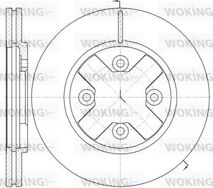 Woking D6145.10 - Тормозной диск autospares.lv