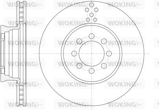 Woking D61489.10 - Тормозной диск autospares.lv