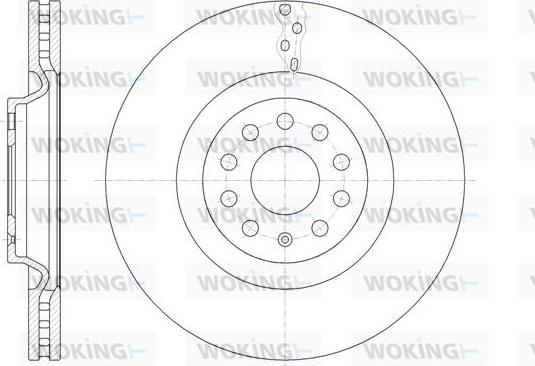 Woking D61485.10 - Тормозной диск autospares.lv