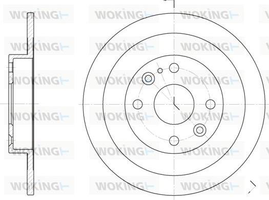 Woking D6148.00 - Тормозной диск autospares.lv