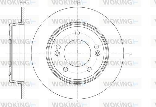 Woking D61435.00 - Тормозной диск autospares.lv