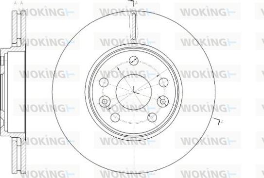 Woking D61430.10 - Тормозной диск autospares.lv