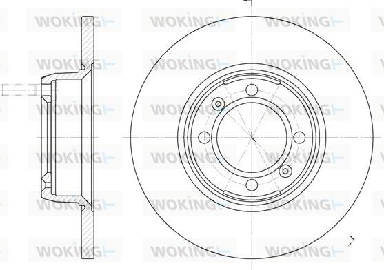 Woking D6142.00 - Тормозной диск autospares.lv