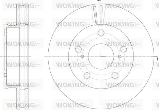 Woking D61422.10 - Тормозной диск autospares.lv