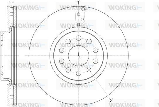 Woking D61479.10 - Тормозной диск autospares.lv