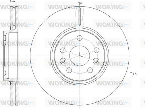 Woking D61477.10 - Тормозной диск autospares.lv